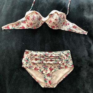 Vintage Style Floral Bikini